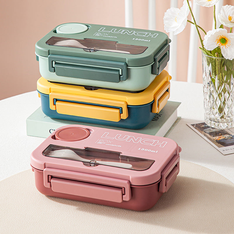 All-in-One Thermal Lunch Box Set for Kids Bento Style with Carry Bag