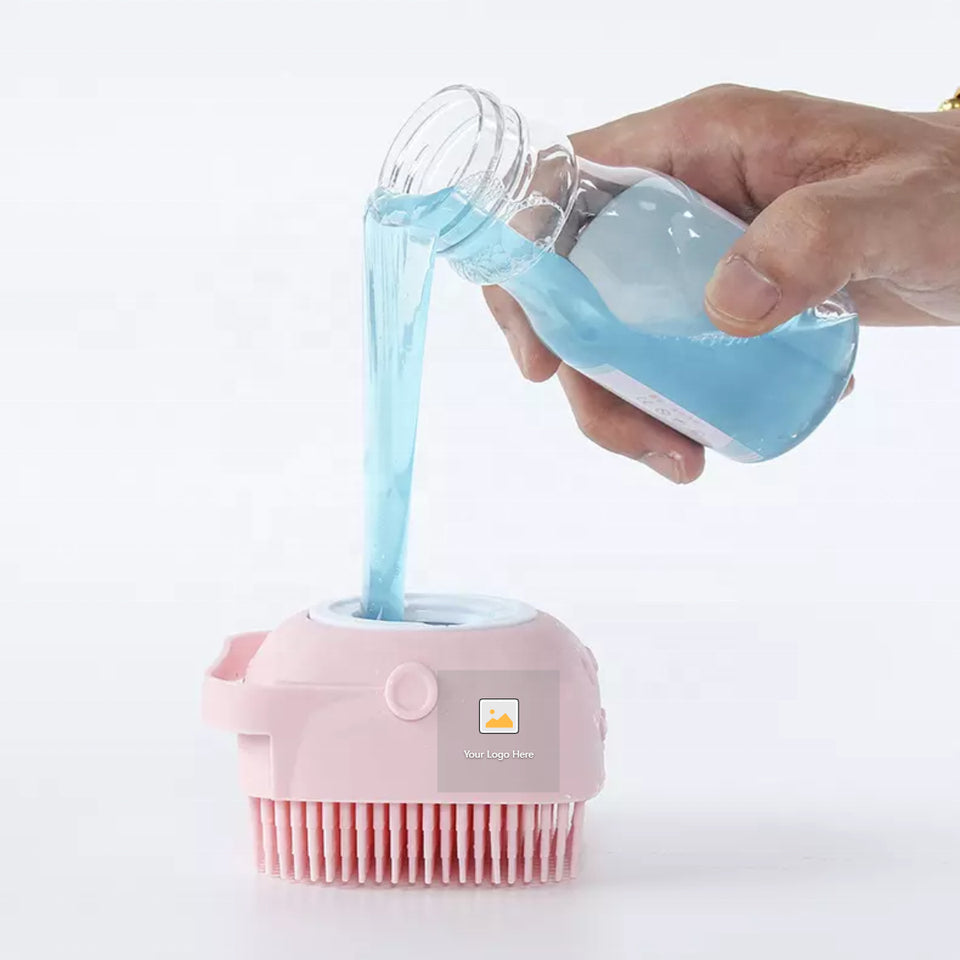 Soft Silicone Dog Shower Brush – Bath, Grooming & Hair Cleaner