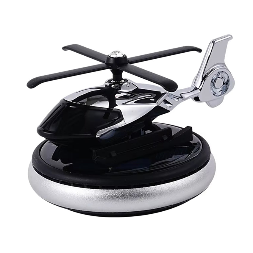 Stylish Solar Car Air Freshener – TRANRICH Rotating Helicopter Diffuser with Essential Oils