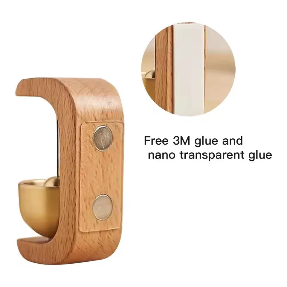 Natural Wood Magnetic Bell – Door Chime & Home Decoration