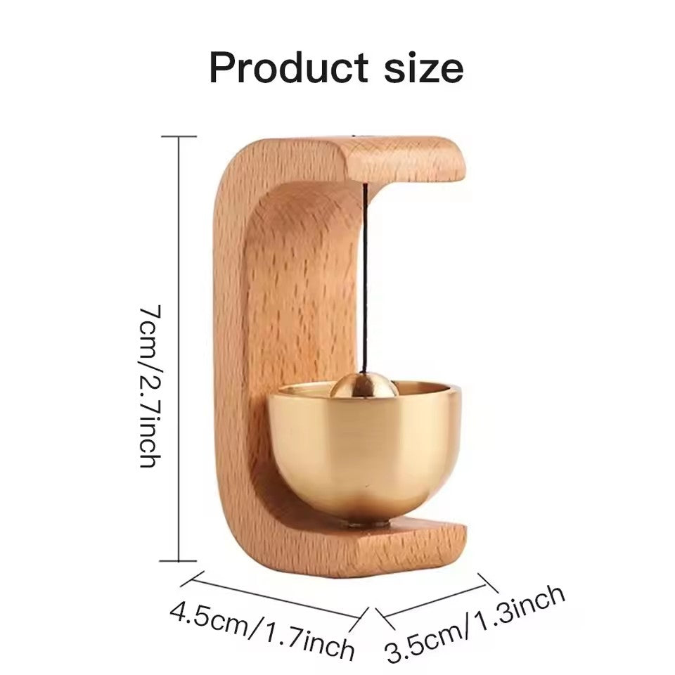 Natural Wood Magnetic Bell – Door Chime & Home Decoration