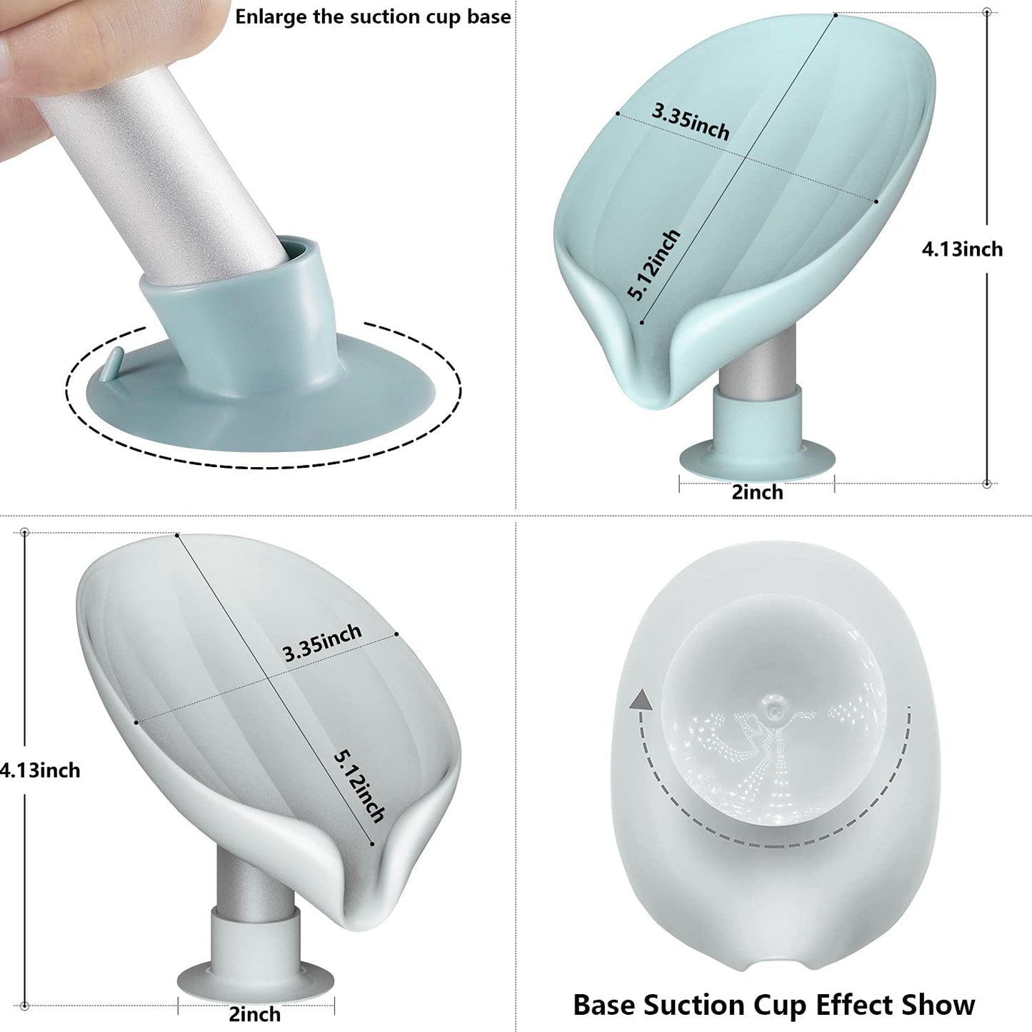 Stylish Leaf Soap Holder – Wall-Mount with Suction Cup & Fast Drainage
