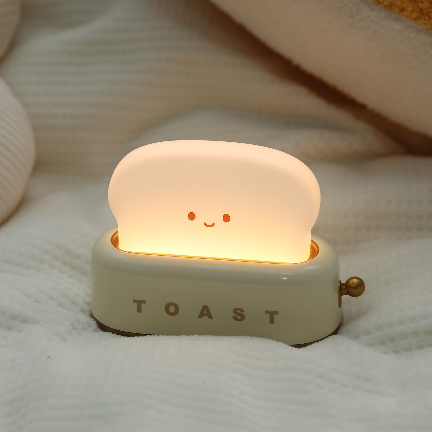 Modern Toaster LED Night Lamp Soft Glow Light with Timer, Dimmable Brightness & Unique Design