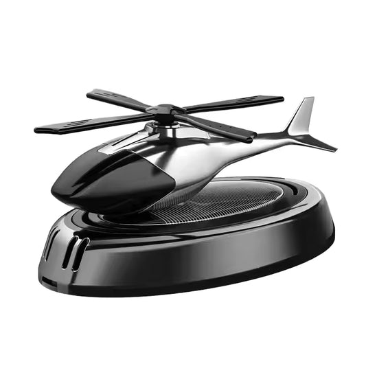 Stylish Solar Car Air Freshener – TRANRICH Rotating Helicopter Diffuser with Essential Oils