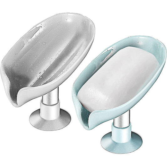 Stylish Leaf Soap Holder – Wall-Mount with Suction Cup & Fast Drainage