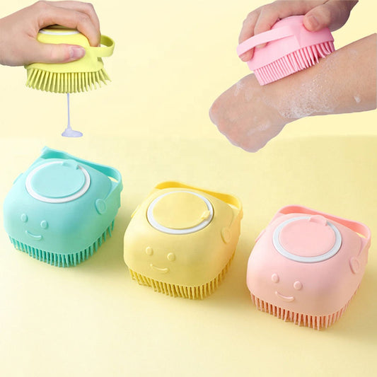 Soft Silicone Dog Shower Brush – Bath, Grooming & Hair Cleaner