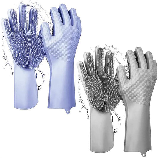 Magic Silicone Dishwashing Gloves – Household Cleaning & Scrubber Gloves