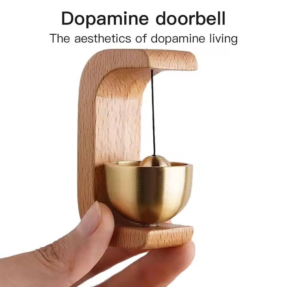 Natural Wood Magnetic Bell – Door Chime & Home Decoration