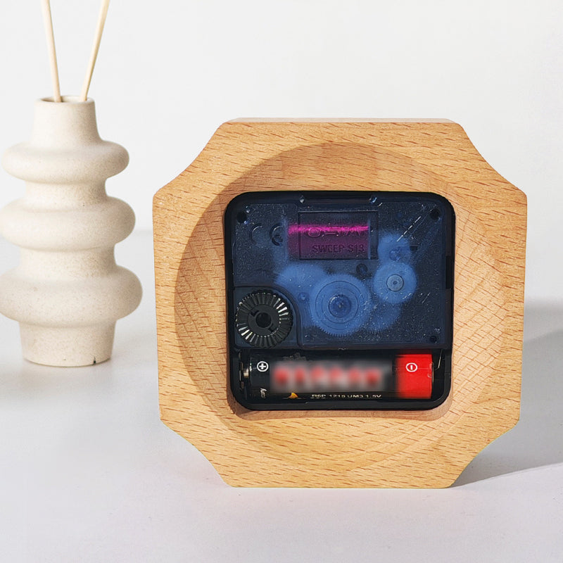 EMAF Timeless Touch Handcrafted Wooden Alarm Clock for Elegant Bedrooms & Meaningful Gifting