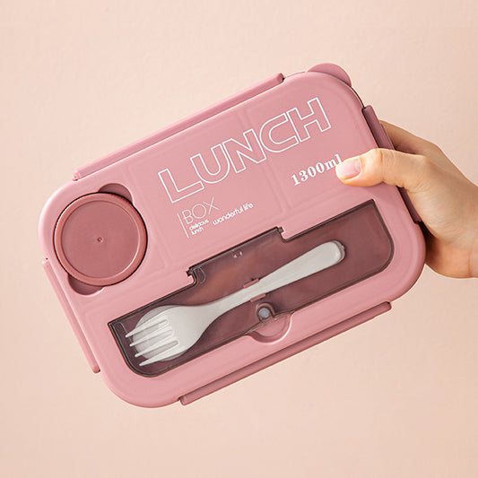 All-in-One Thermal Lunch Box Set for Kids Bento Style with Carry Bag