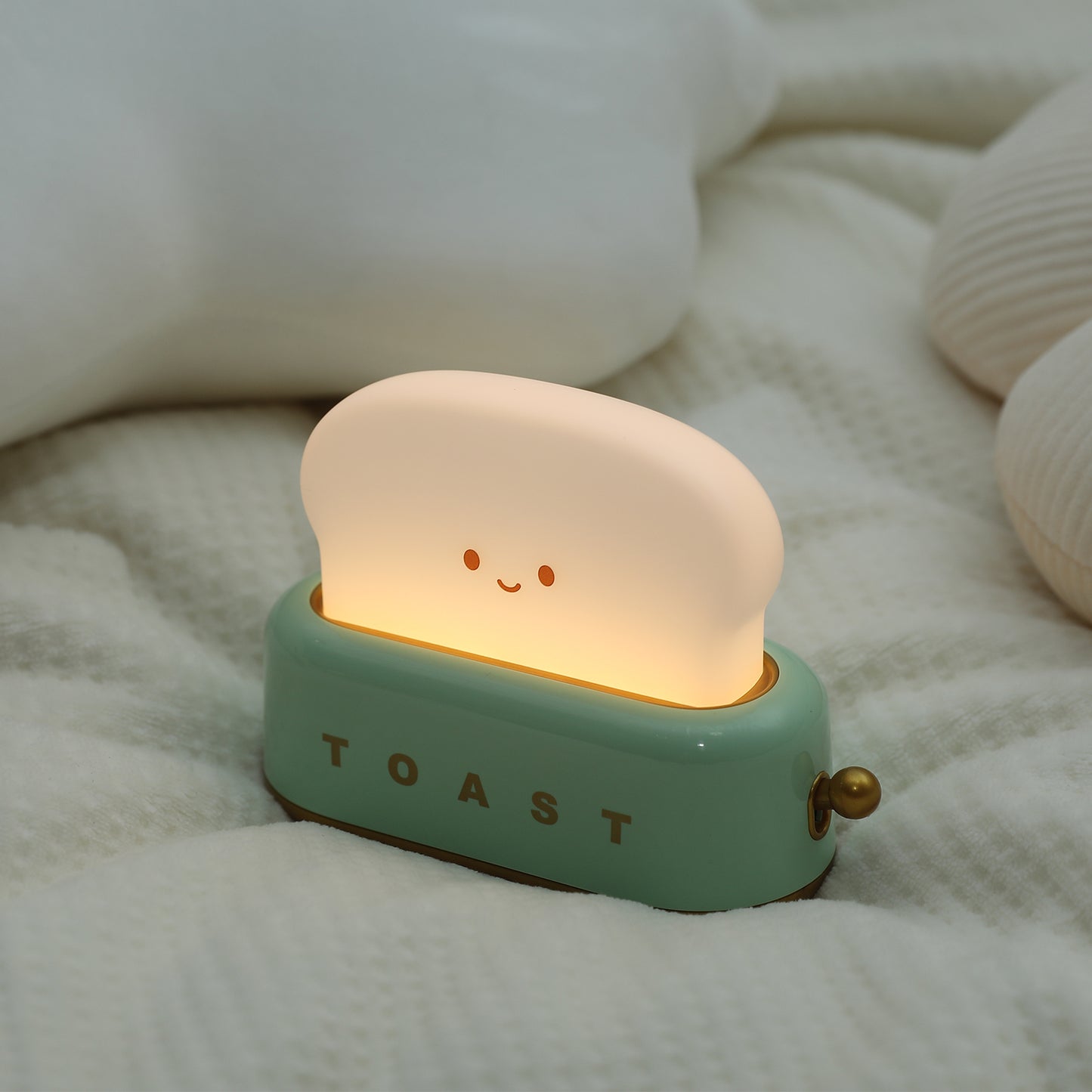 Modern Toaster LED Night Lamp Soft Glow Light with Timer, Dimmable Brightness & Unique Design