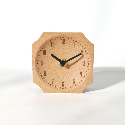 EMAF Timeless Touch Handcrafted Wooden Alarm Clock for Elegant Bedrooms & Meaningful Gifting