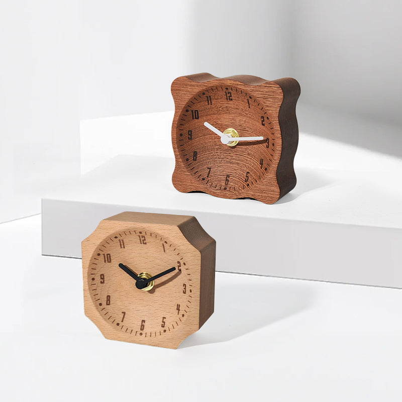 EMAF Timeless Touch Handcrafted Wooden Alarm Clock for Elegant Bedrooms & Meaningful Gifting
